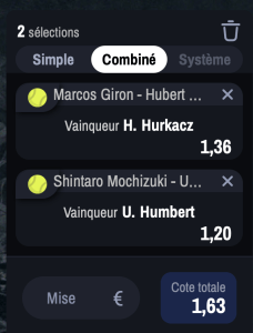 parions sport combine tennis fiable rentable grosse cote