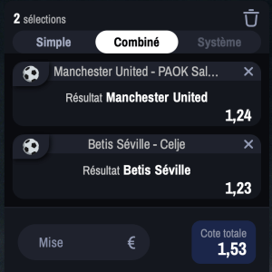 conseil parions sport football Europa league ticket fdj fiable
