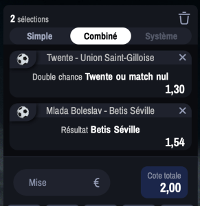 conseil et pronostic sportif Europa League conseil combine football ticket fdj fiable