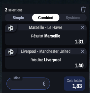pronostic sportif combine parions sport ticket football fdj fiable premier league ligue un