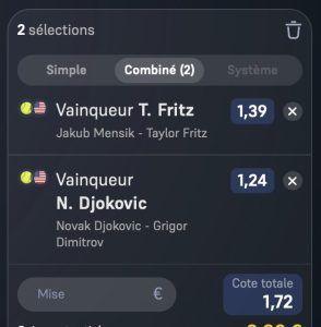 pronostic conseil analyse ticket parions sport fdj tennis atp tour grand chelem