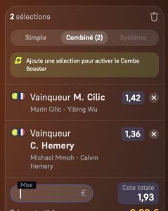 ticket parions sport pronostic combine coupon tennis ticket fdj grosse cote qualifications Roland Garros
