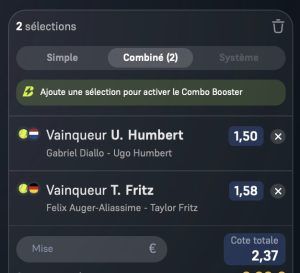 ticket coupon analyse conseil pronostic fdj combine atp tour balle jaune