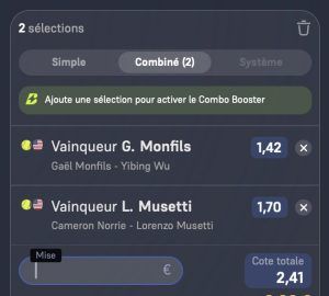 parions sport ticket tennis atp
