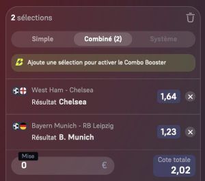 ticket analyse pronostic parions sport combien football premier league et bundelisga avis combine conseil fdj