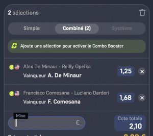 ticket avis analyse parions sport combine tennis fdj atp cincinnati