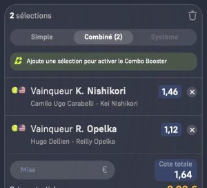 ticket parions sport analyse tennis combine fdj atp cincinnati