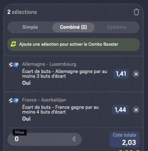 ticket parions sport football combine qualifications coupe du monde