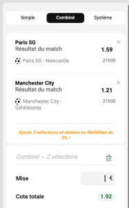 parions sport ticket football gros combine multiplex ligue des champions coupons foot soccer fdj combine buteurs grosse cote