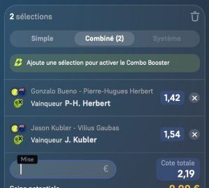 avis parions sport combine ticket tennis atp grand chelem open Australie coupon fdj fiable rentable