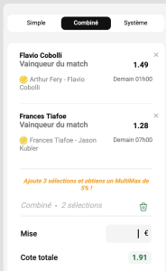 ticket parions sport coupon fdj combine tennis atp grand chelem tournoi open australie