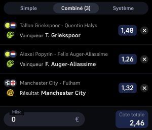 ticket analyse parions sport combine football tennis multisport coupon fdj grosse cote
