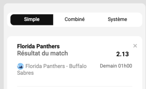 ticket analyse parions sport coupon combine fdj NHL fiable grosse cote fun safe buteurs