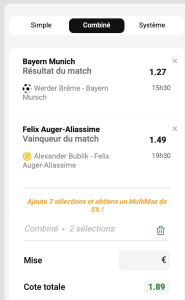ticket analyse parions sport combine football et tenni coupon fdj fiable grosse cote fdj