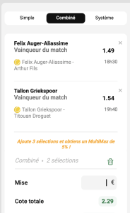 ticket analyse avis parions sport combine tennis atp fdj
