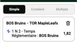 ticket analyse parions sport combine Boston bruins nhl ticket coupon sport us fdj grosse cote