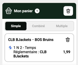 ticket analyse parions sport cote sport USA combine fdj fiable NHL