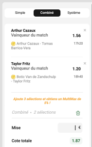 ticket analyse parions sport combine tennis atp fdj