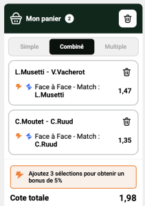 parions sport ticket combine tennis atp monte carlo fdj