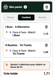 ticket analyse parions sport combine tennis atp coupon fdj