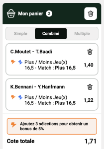 ticket parions sport analyse combine tennis atp tennis combine fdj terre battue Clay court