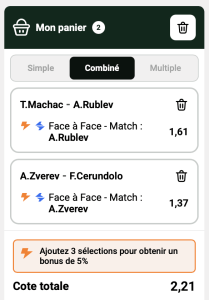 ticket analyse parions sport combine tennis atp