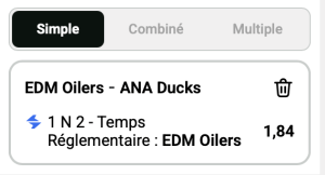 ticket analyse parions sport coupon fdj sport us combine NHL Stanley cup playoffs
