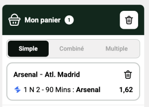 ticket analyse parions sport combine football ligue des champions