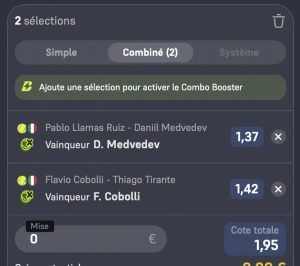 ticket analyse parions sport combine tennis atp