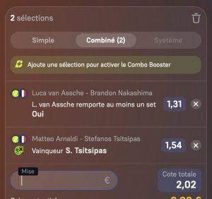 Avis tennis combine parions sport combine tennis atp Roland garros tour grand chelem coupon fdj combine grosse cote