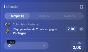 ticket analyse parions sport coupe du monde coupon fdj Portugal cristiano Ronaldo combine safe grosse cote buteur