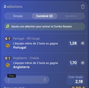 ticket analyse match foot parions sport ticket fdj