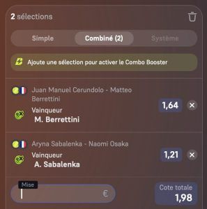 ticket analyse parions sport combine tennis atp roland garros combine coupon fdj grosse cote