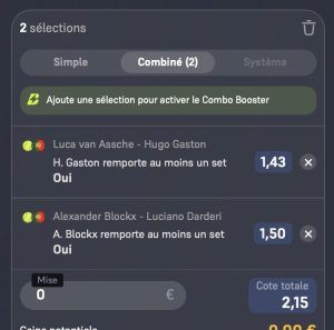 ticket analyse parions sport combine tennis atp terre battue