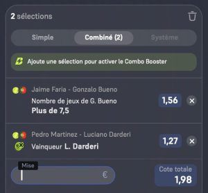 ticket analyse parions sport combine tennis atp