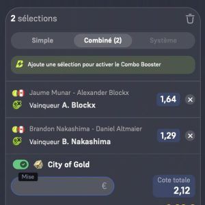 ticket analyse parions sport combine tennis atp