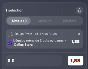 ticket analyse ticket parions sport combien nhl hocjey sur glace fdj grosse cote coupon sur
